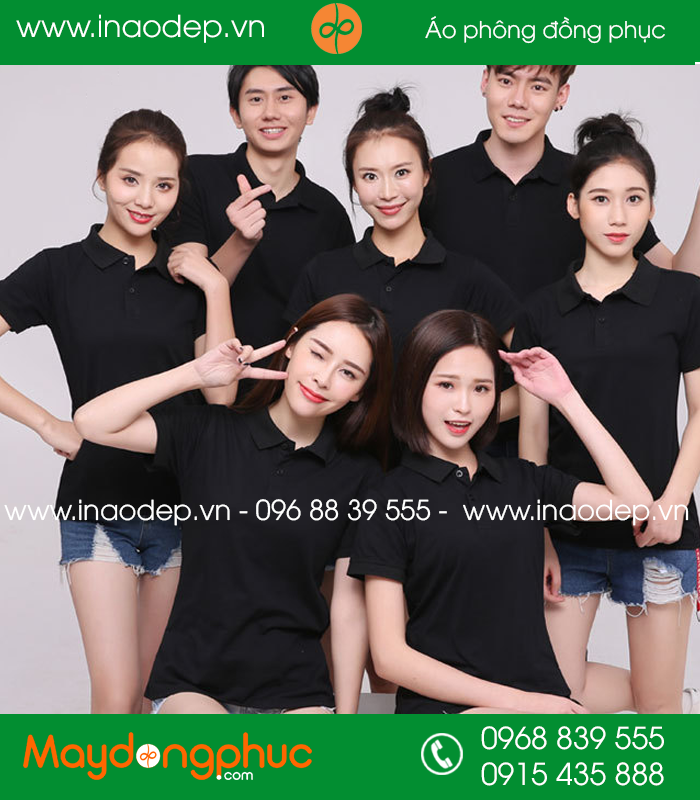 Áo phông đồng phục màu Đen